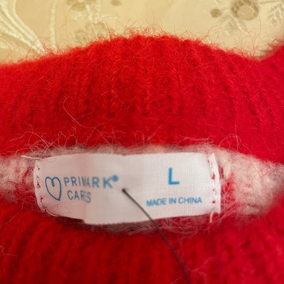 Primark Red Apres Ski Sweater - Oversized- Women’s size L - NWT - Picture 10 of 13